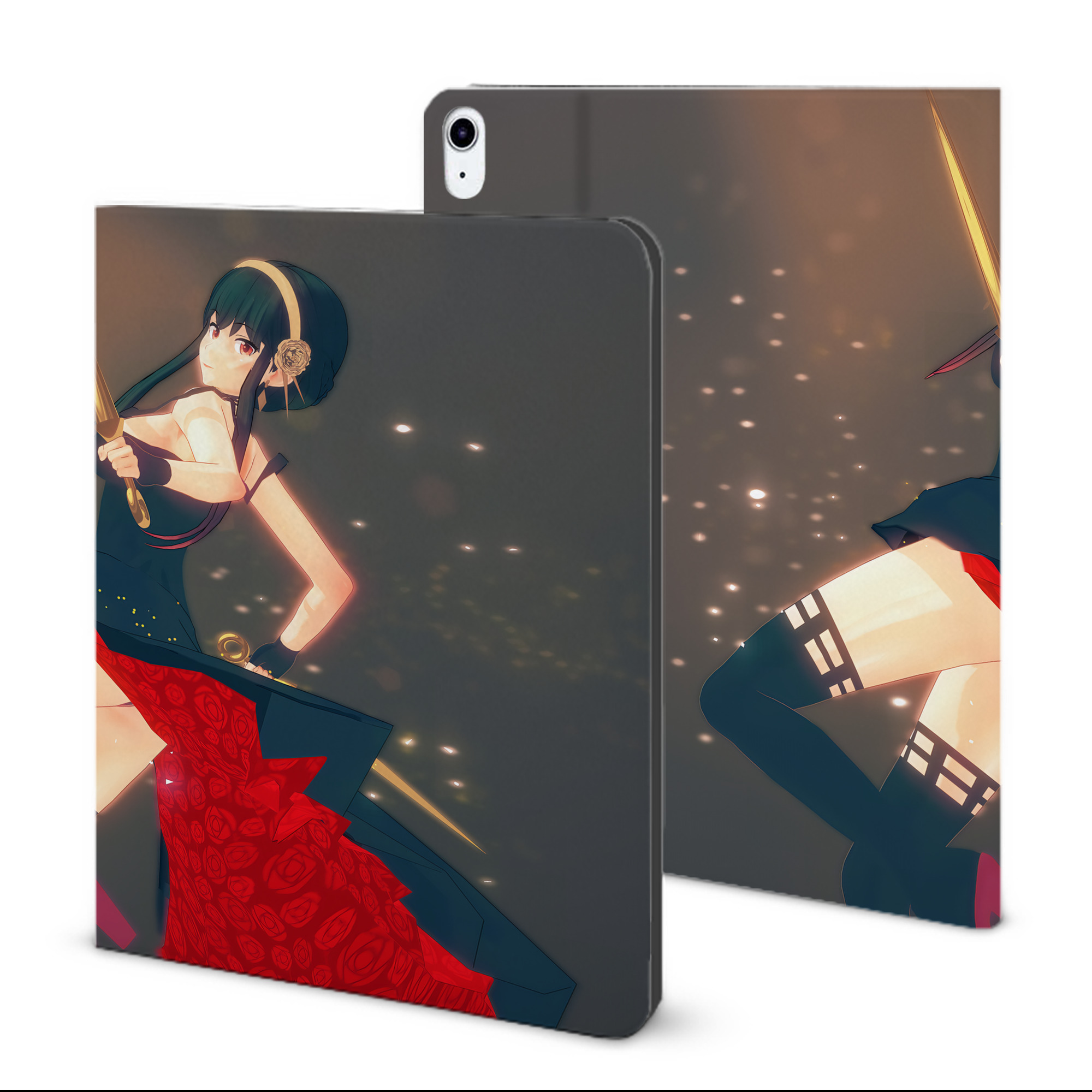 （画像用） SPY×FAMILY间谍家家酒 IPad ケース ブック型 PUレザー TPU 耐衝撃 軽量 薄型 ペン収納なし 全面保護 IPad 各モデル対応